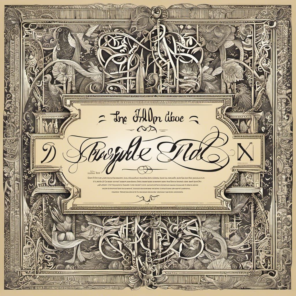 Stylized Typographic Art: Intricate Text-Based Design