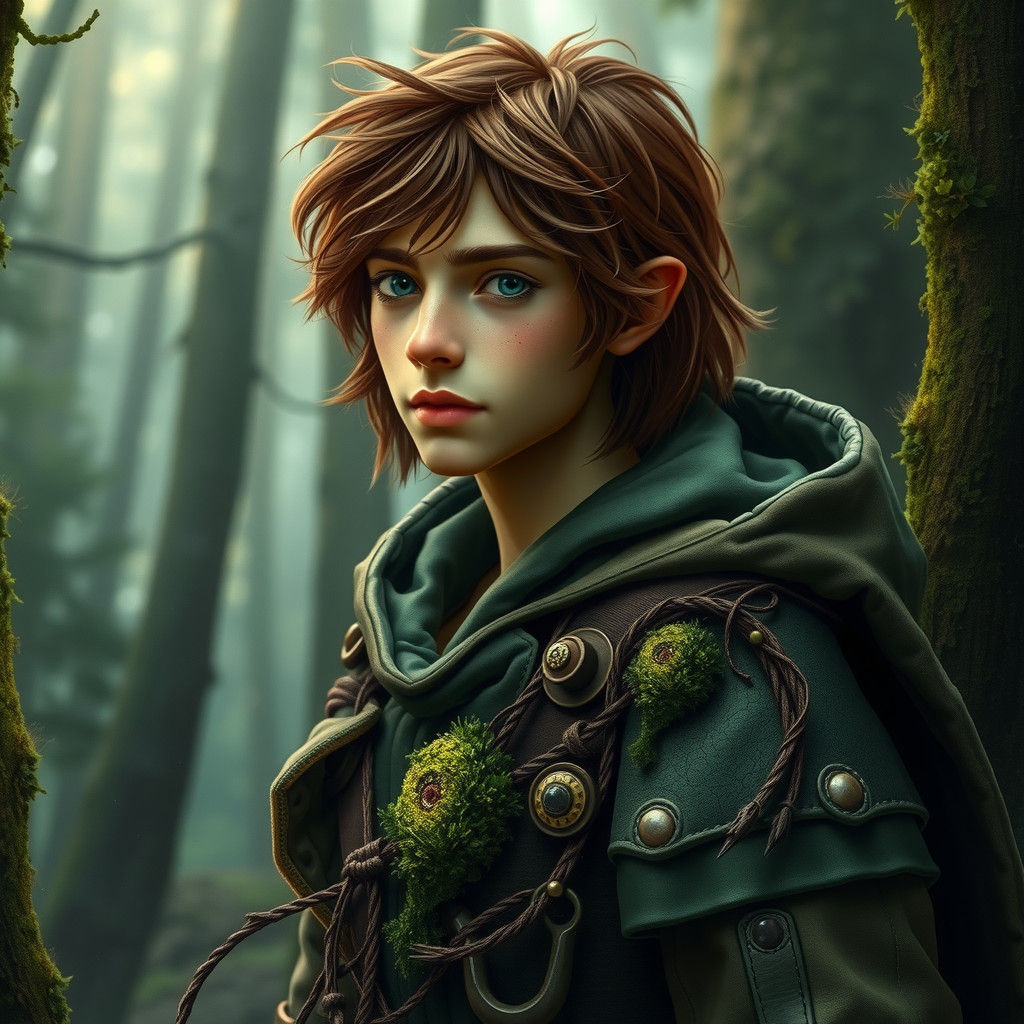 Forest Hobbit in Mystical Woodland, Hyper-Detailed Art