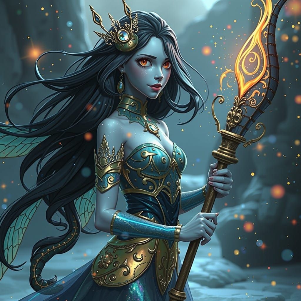 Cyberpunk Snowglobe Firefly Reigns in a Swirling Galaxy of L...