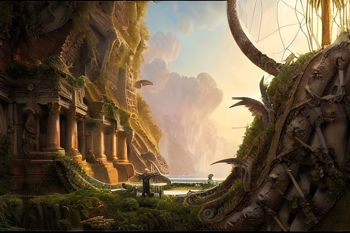 Glorious Holy Gate with Ornate Carvings