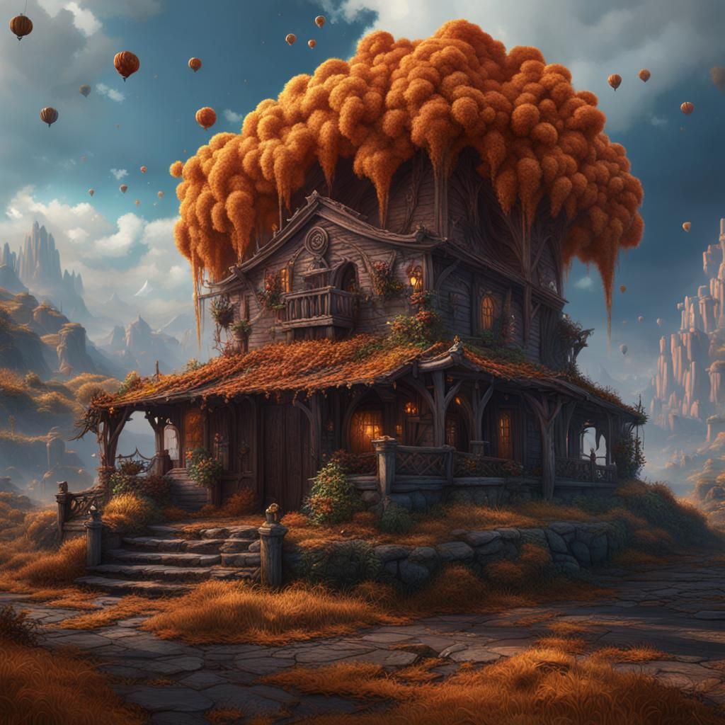 Fantastical Cotton Rendered as Matte Painting