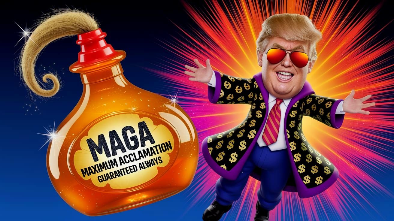 Golden Hair Swoop Potion Bottle in Cosmic Fantasy Style