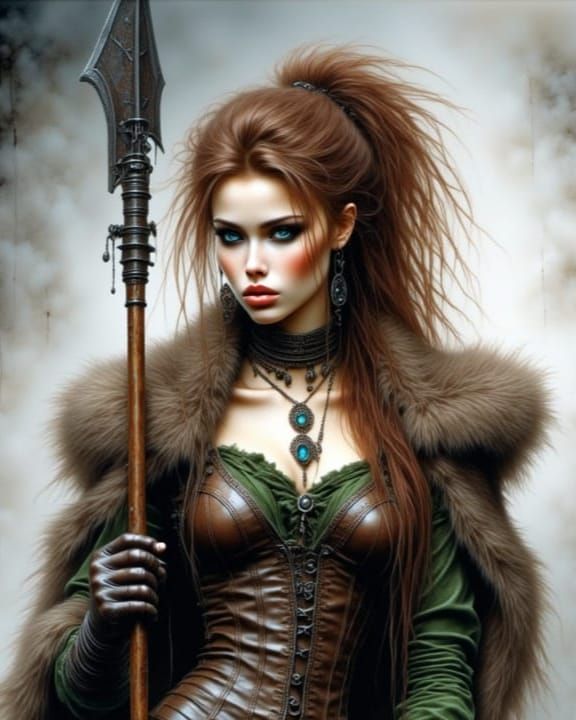 Hyper-Realistic Female Elf Portrait in a Blizzard