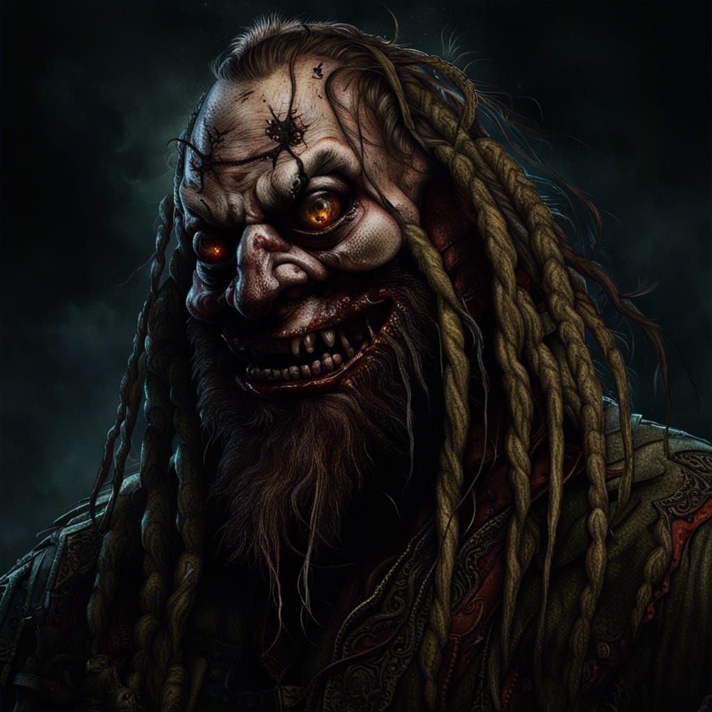 The Fiend's Evil Face as Dark Fantasy Art
