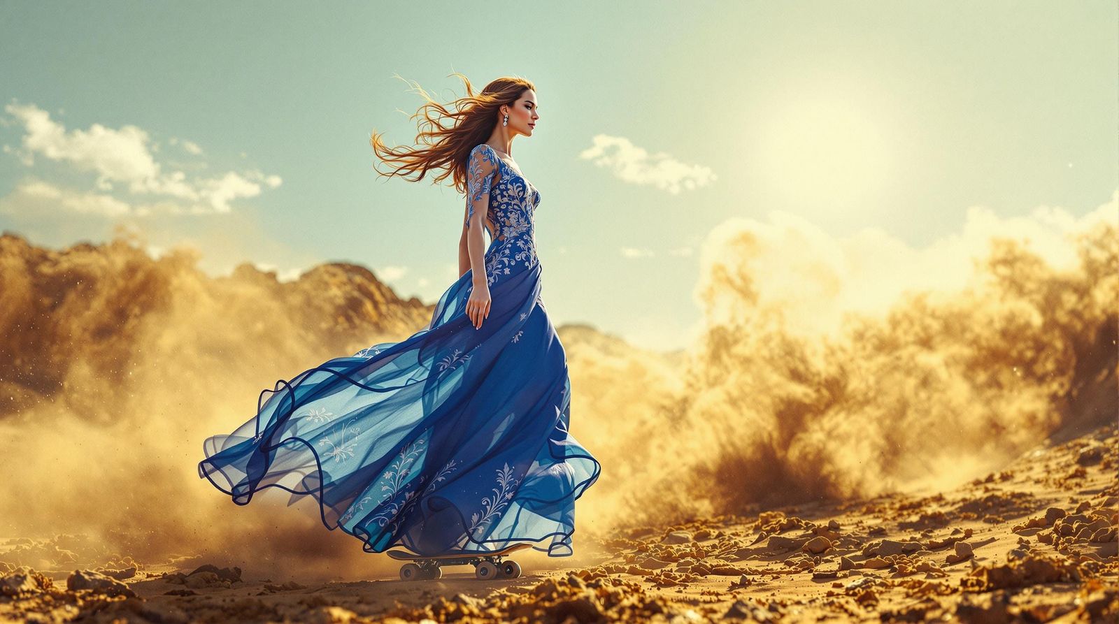 Princess Kate Middleton as Skateboarder: 3D Render