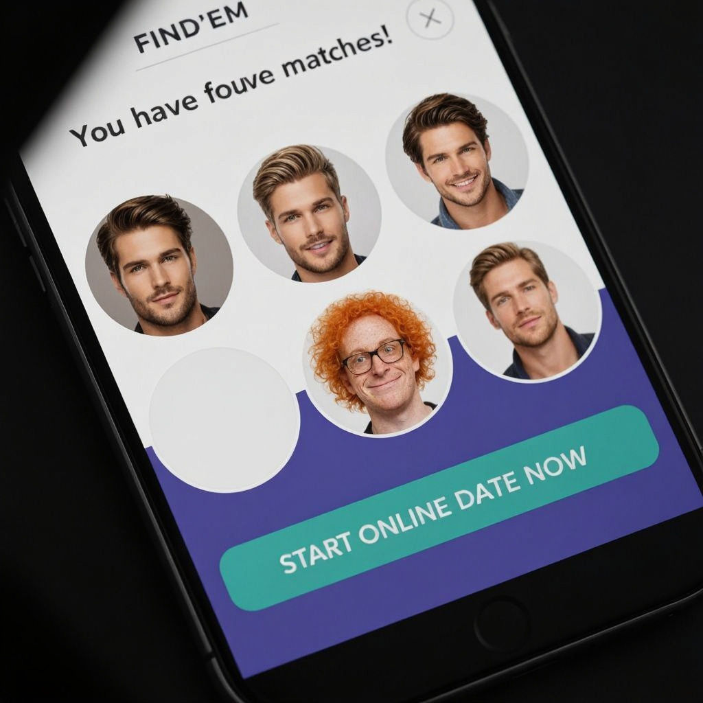 Photo-Realistic Dating App Screen With Fouve Matches