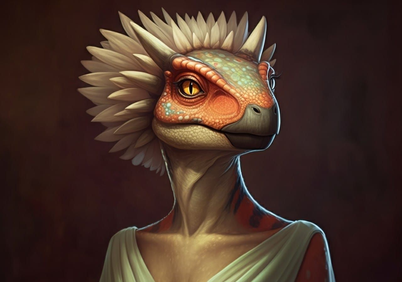 Glamorous Flora in Designer Frock