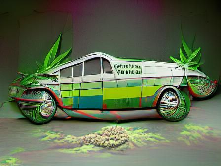Marijuana Vehicle in Pop Art Style with VRay Rendering
