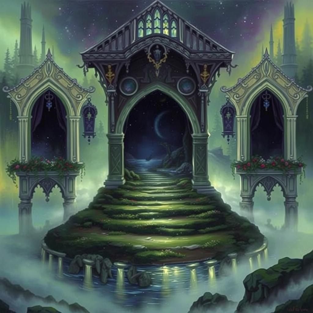 Ethereal Fantasy Mist: Hyperdetailed Kinkade-Inspired Art
