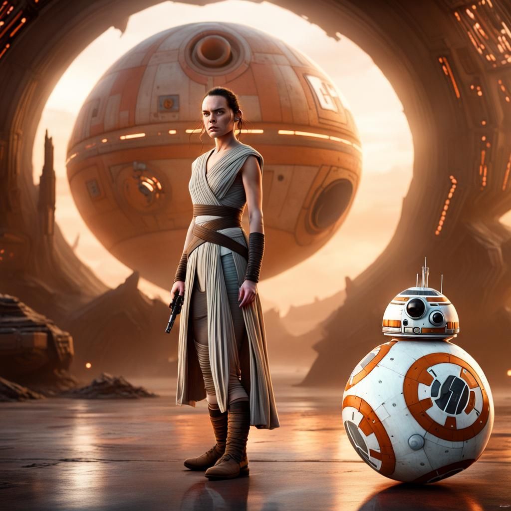 Rey and BB-8: A Star Wars Digital Painting