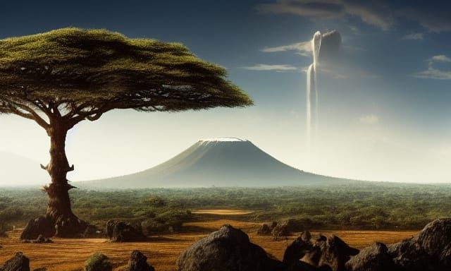 Epic Mountain Rises Above the Plains