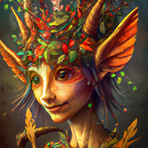 Ethereal Forest Fairy in Medieval Fairytale Style