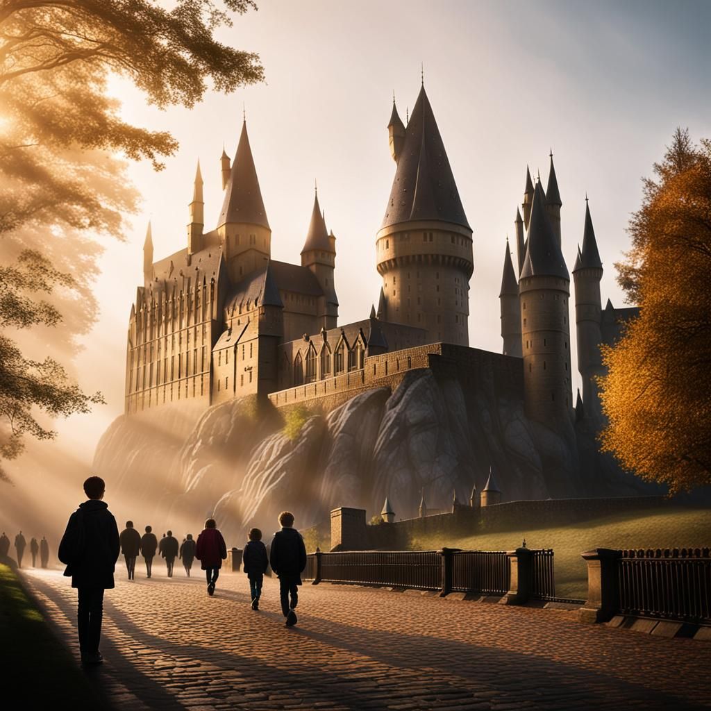 Hogwarts School on Misty Morning: Professional Photography