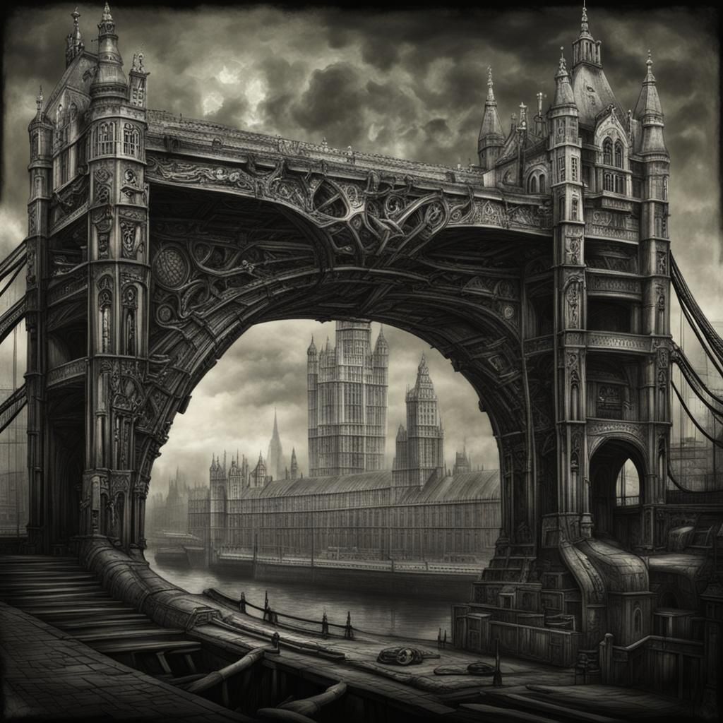 London Bridge in H.R. Giger Style