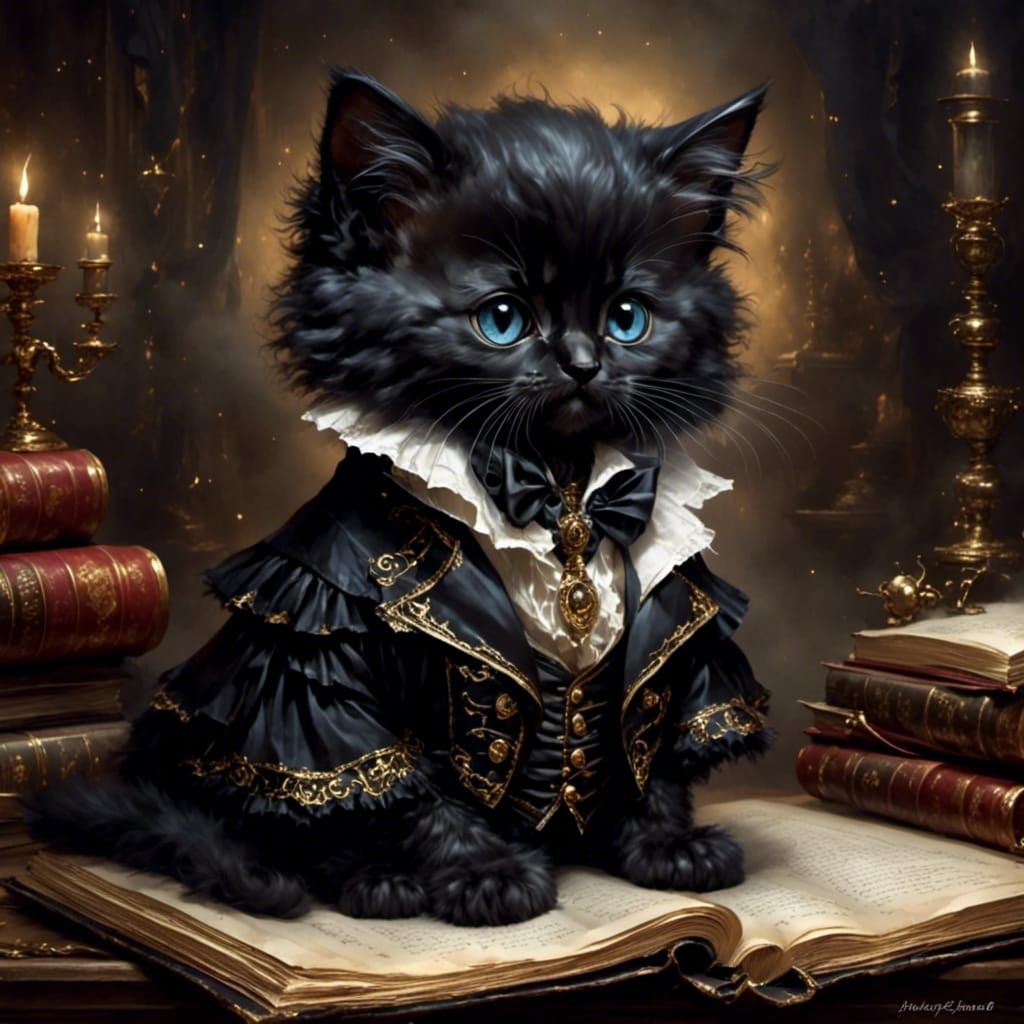 Kitten as Count of Monte Cristo