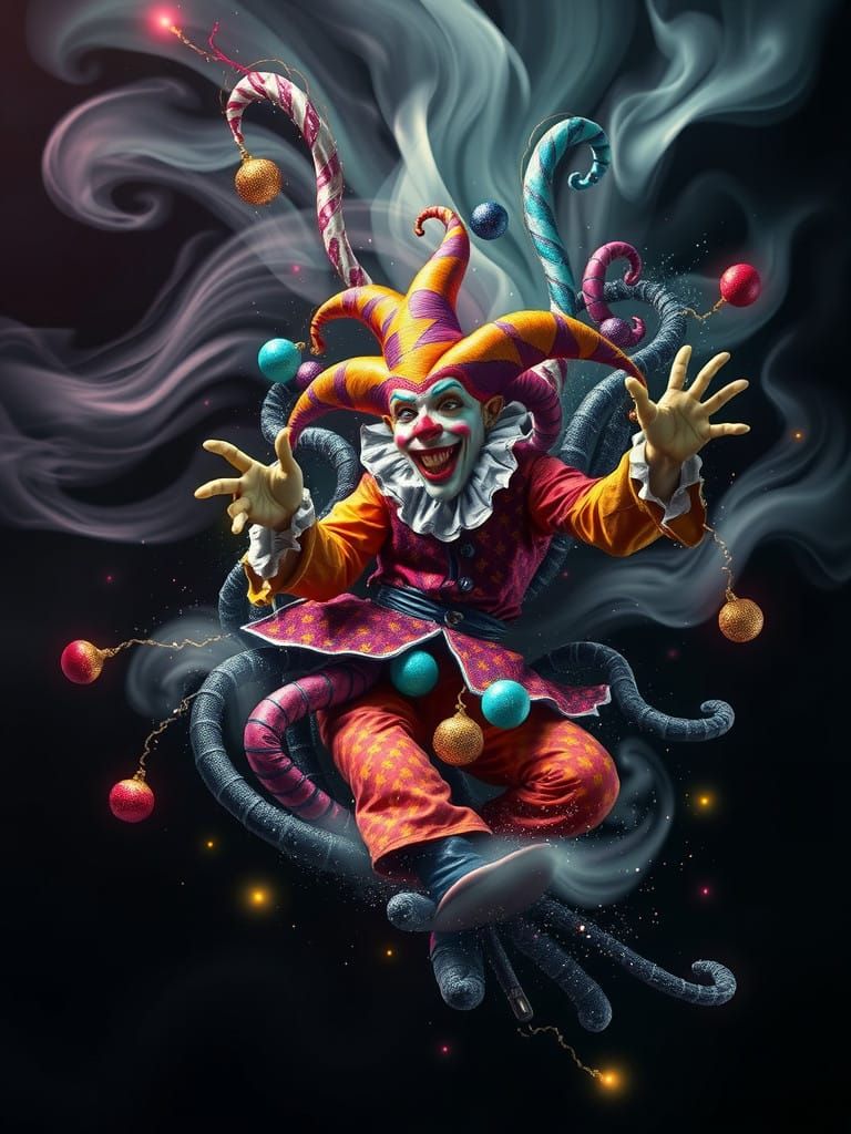 Ethereal Jester Erupts from Twisted Card
