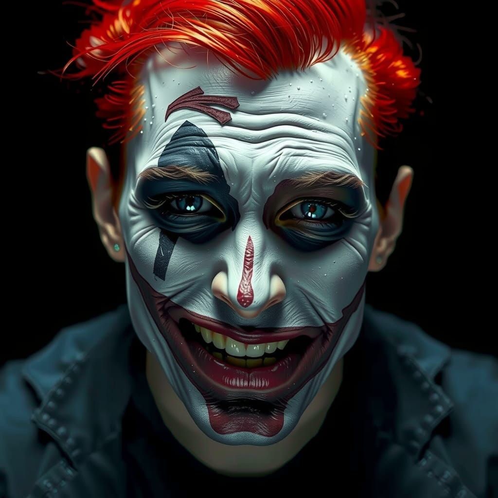 Split Face Woman in Unsettling Realism Style