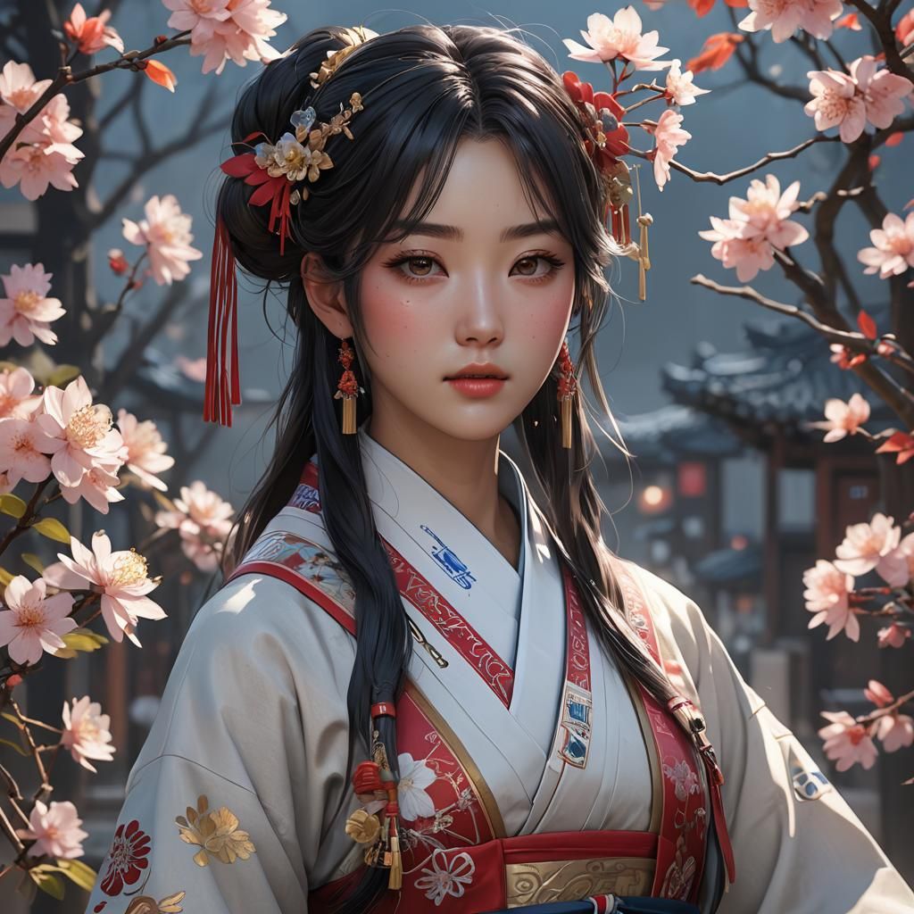 Anime Style Korean Girl in 3D