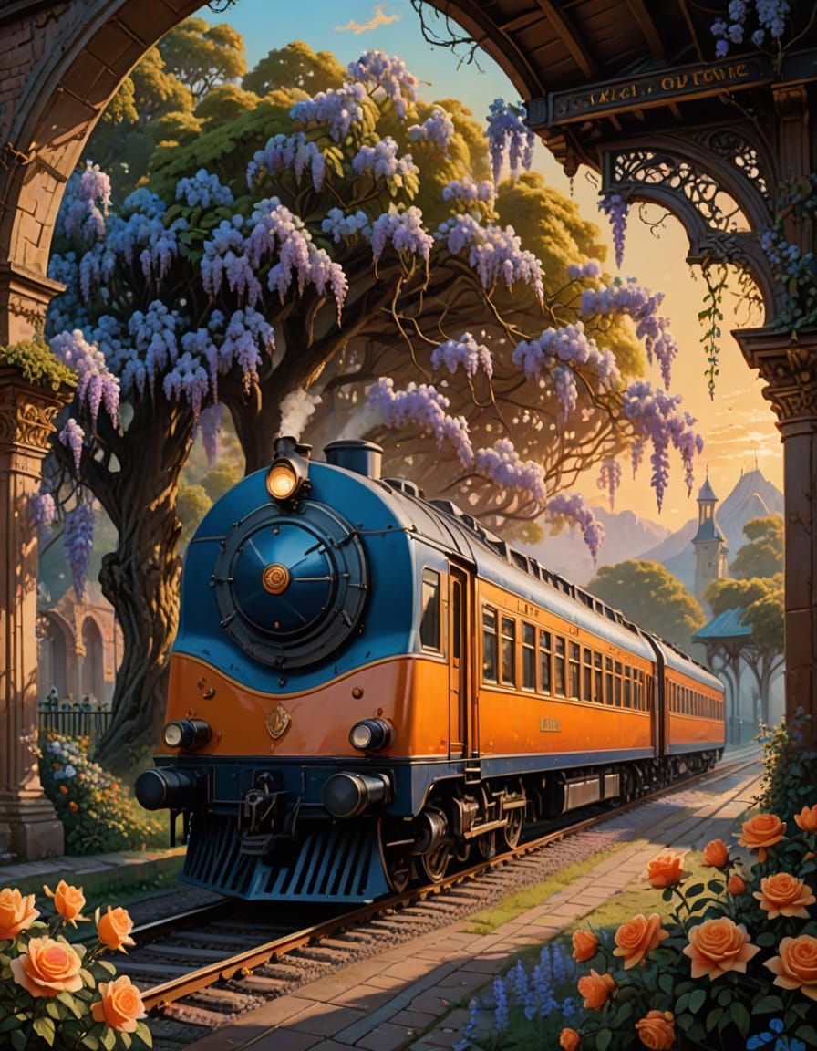 Rococo Train at Ancient Blue Station