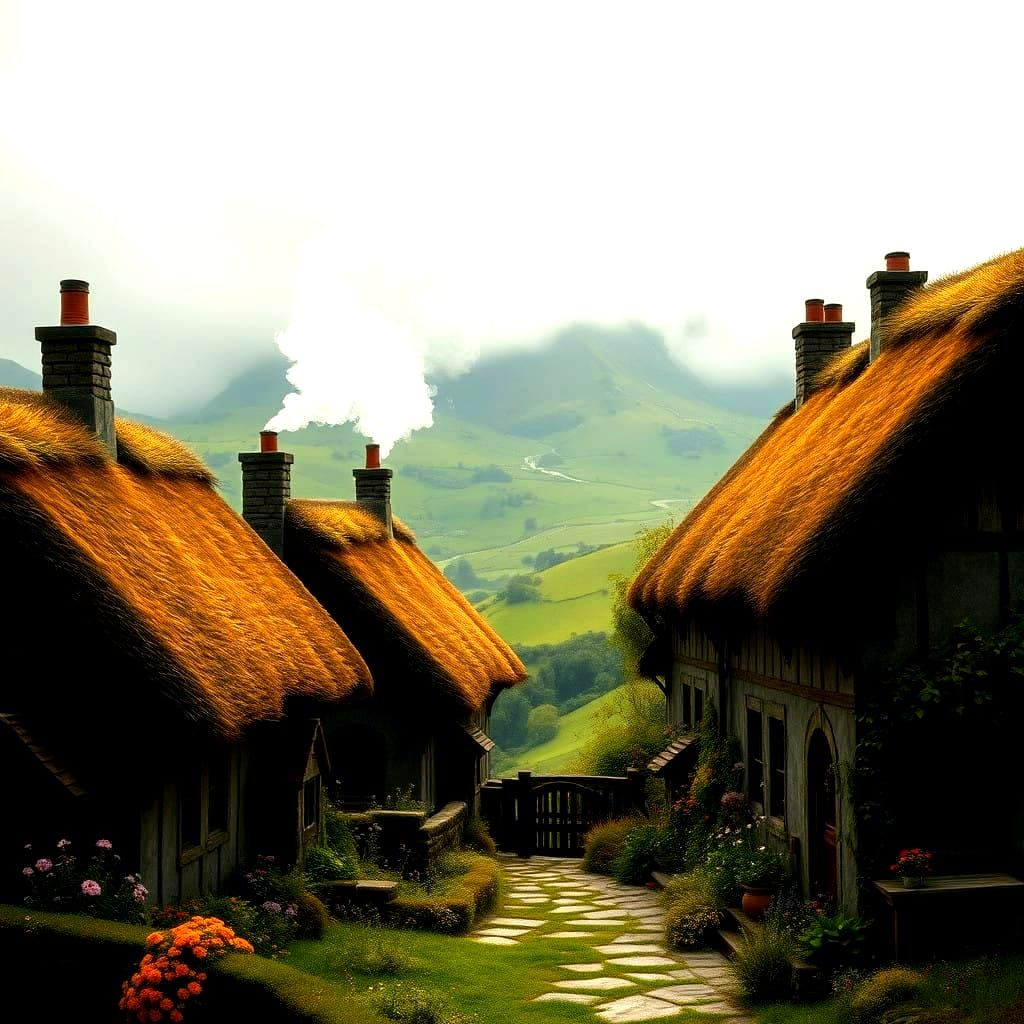 Whimsical Irish Cottages Amidst Enchanted Sea-Fringed Hills
