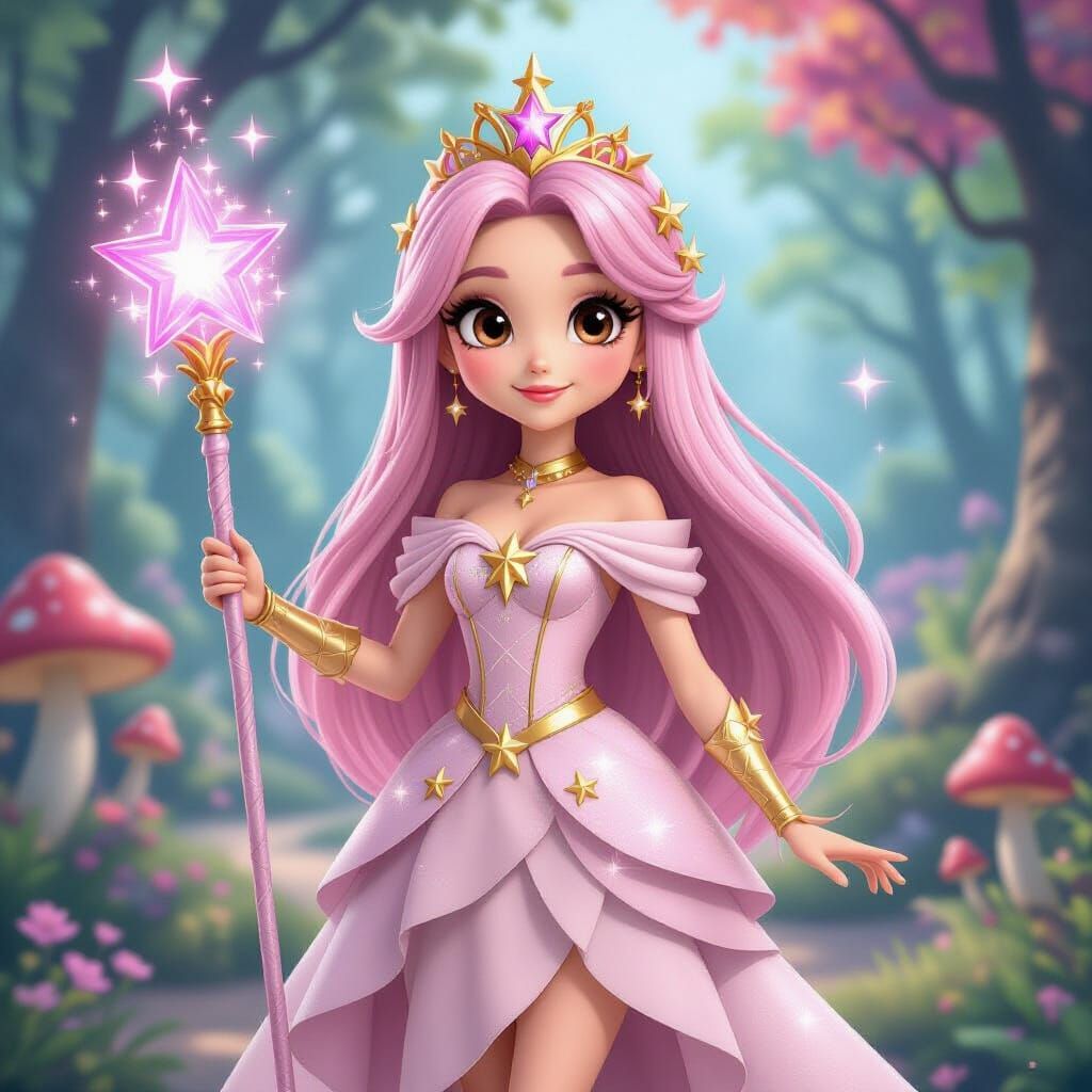 Guardian Fairy in 3D Animation with Magical Staff