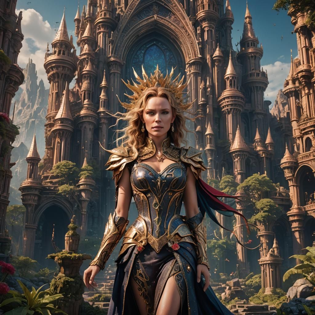 Detailed Matte Painting of Kylie Minogue in 8K