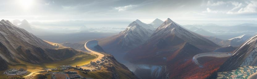 Gondor Aerial View: Digital Art Masterpiece