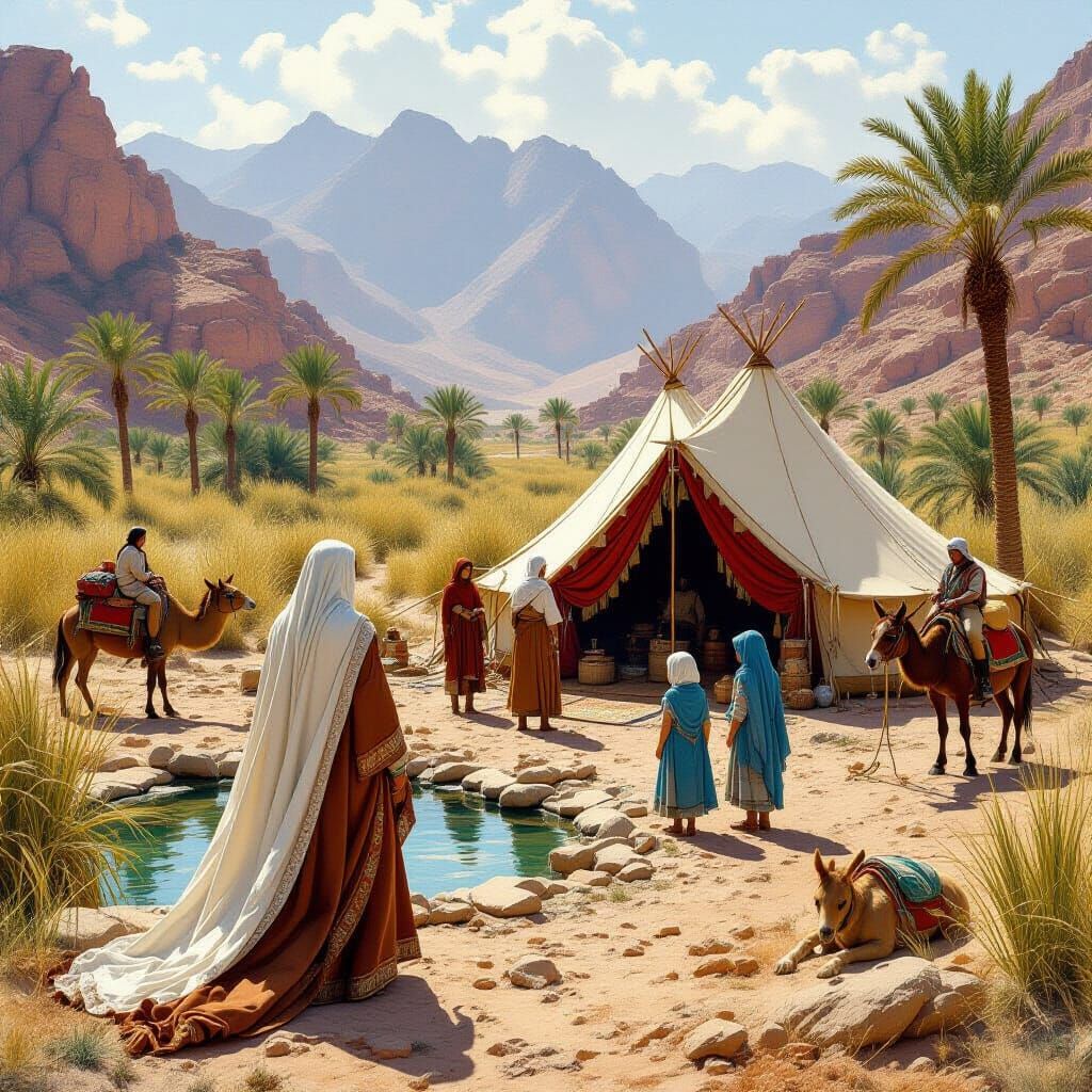 Moroccan Queen's Crimson Tent in Wadi Oasis