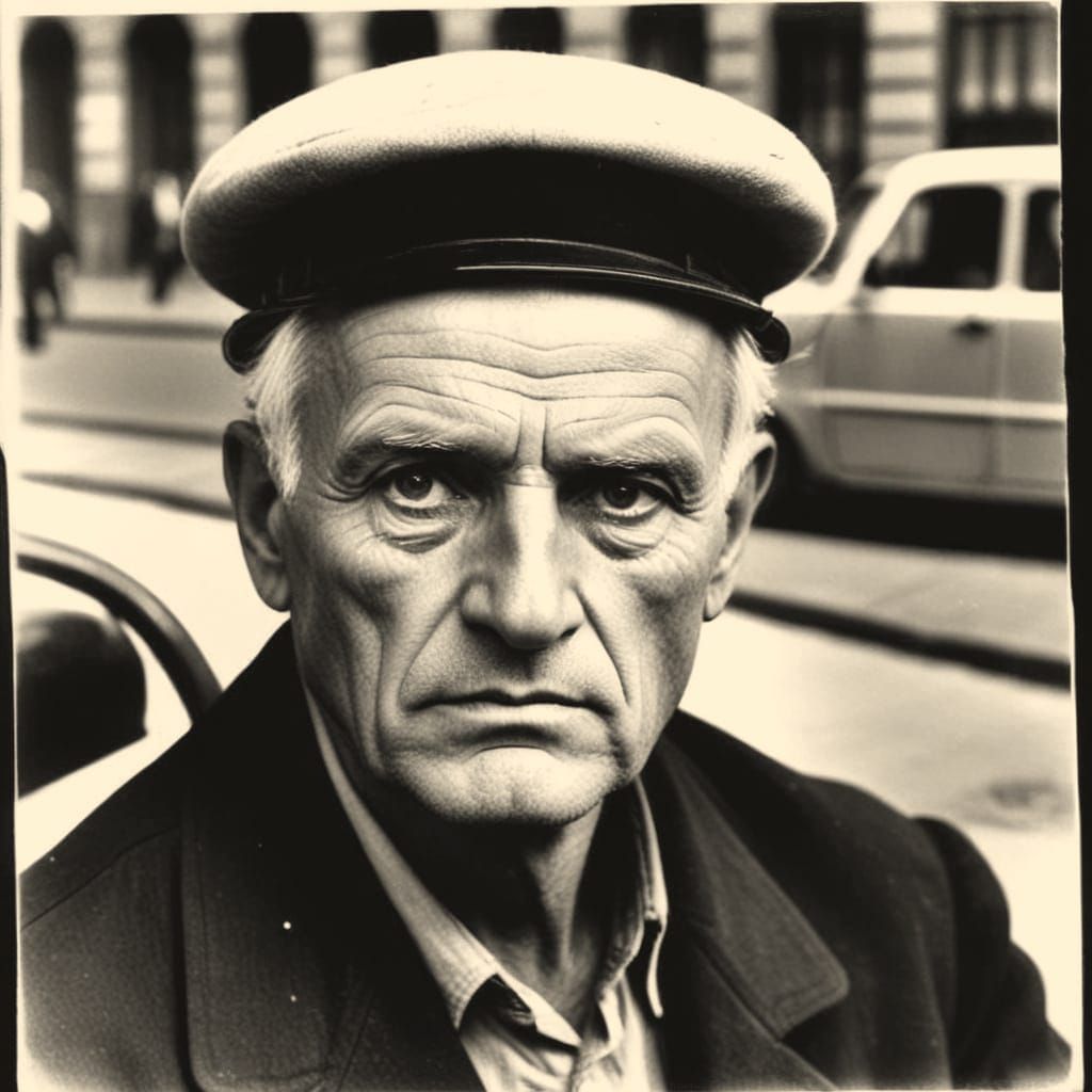 Parisian Street Sweeper Portrait 1932