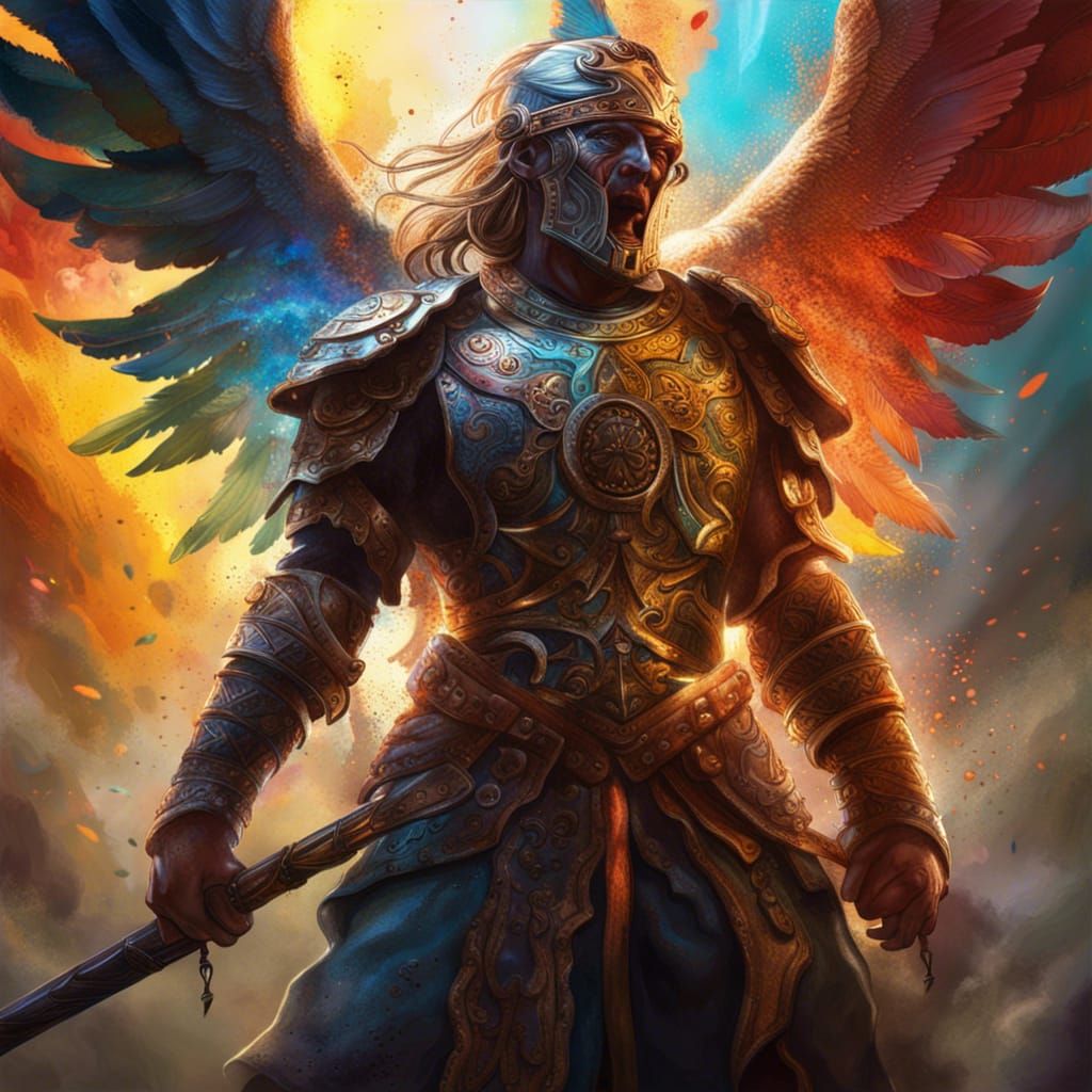 Intricately Detailed Face in Splash Art Style