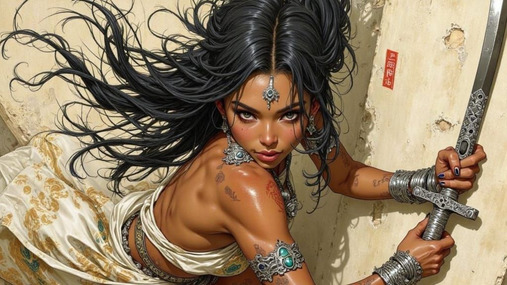 Anime-Inspired Pirate Princess with Ninja Attire