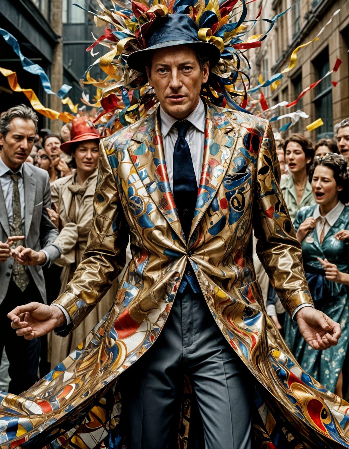 Celebration and Joy Clothes itself in Technicolor Tat and Rags shiny fabric clear coat over glazed Surfaces of Stunning ...