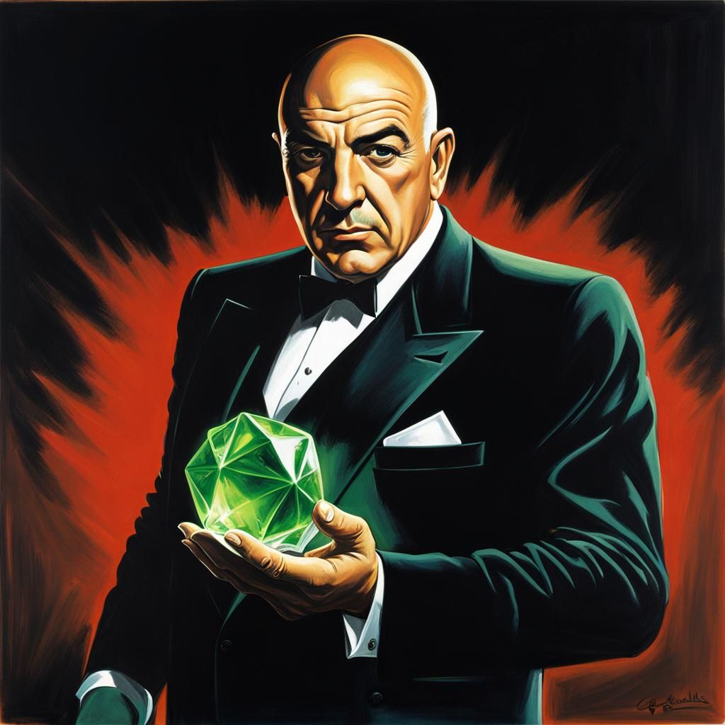 Lex Luthor holding kryptonite