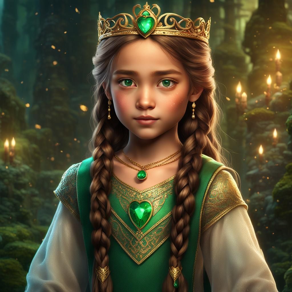 Princess Portrait: Detailed Fantasy Art in Deep Color