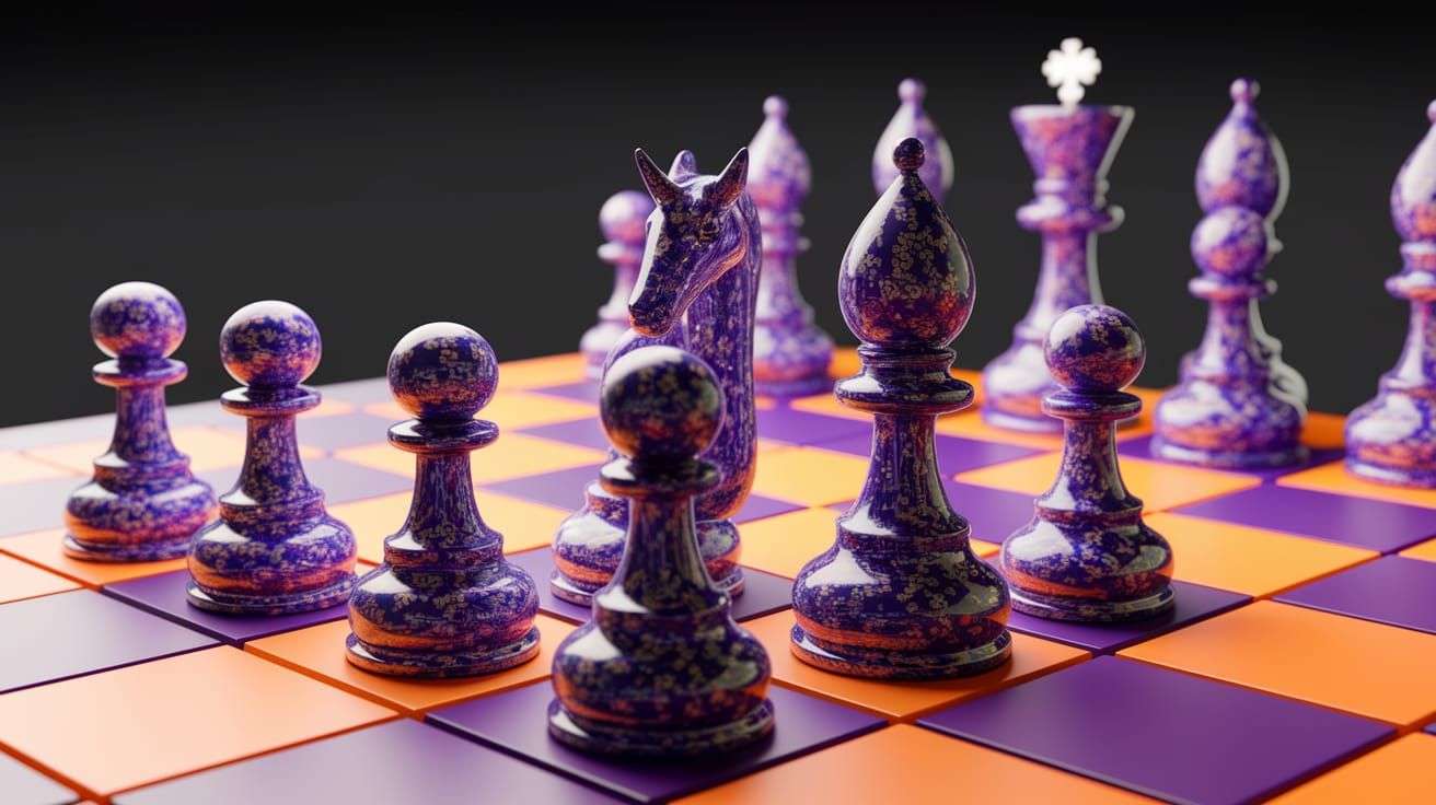 Wedgwood Chess Set in Vibrant Floral Art