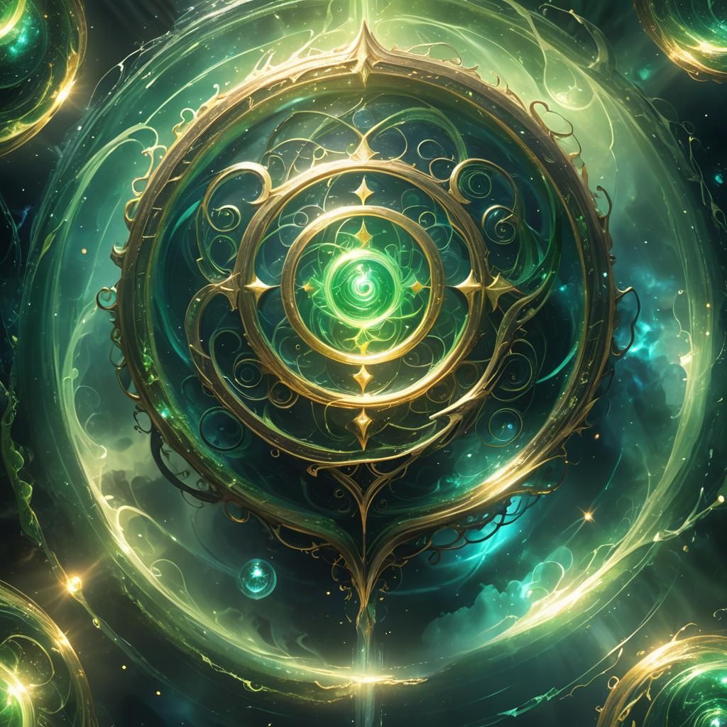 Ethereal Mana Symbol Concept Art in Fantasy Style