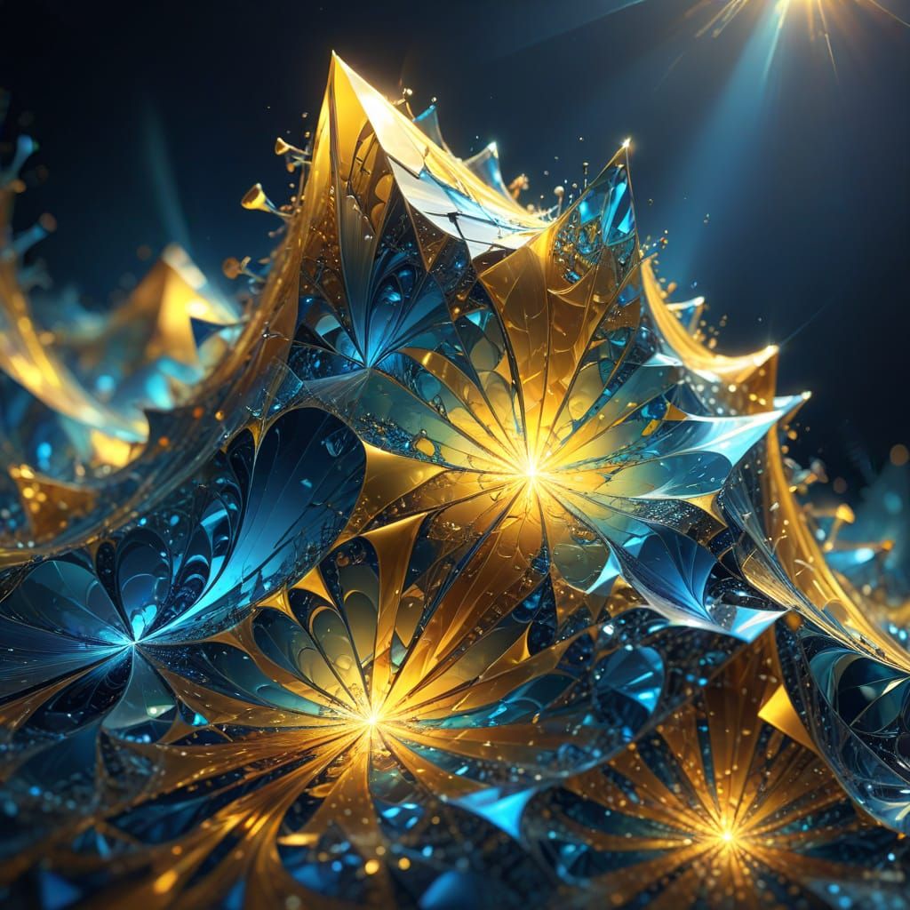 Prism Light Refraction in Vibrant Digital Art