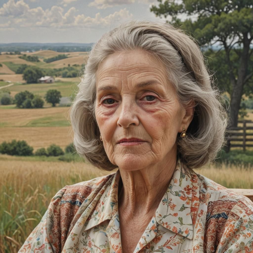 Hyper-Realistic Portrait of Frances Newton Adams