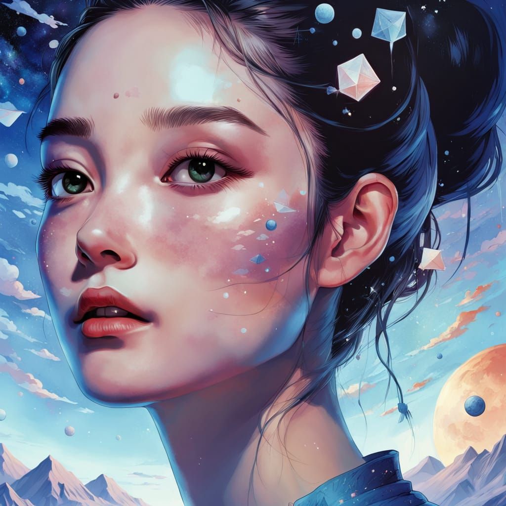 Ethereal Matte Painting of a Leap into Dreamlike Atmosphere