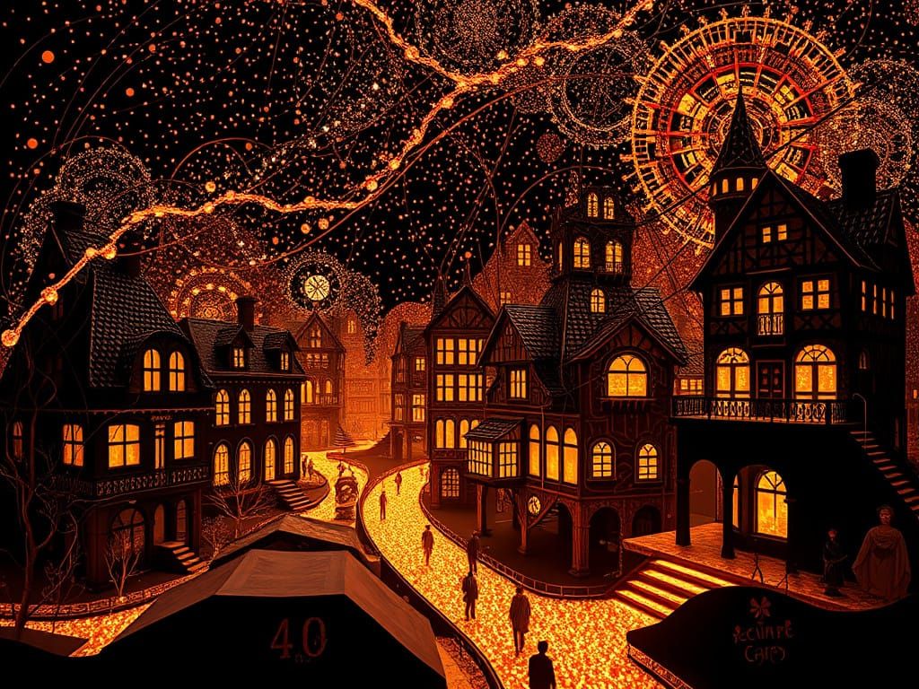 Mechanised Nanoluminescent Spinning Town of Magic Mayhem