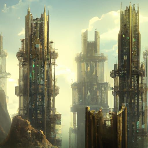 Stunning Glass Towers in Digital Matte Painting