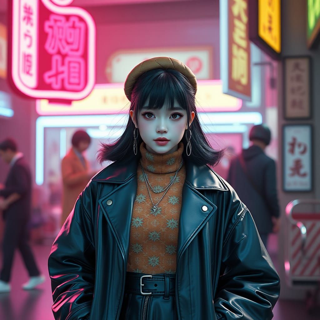 80s Fashion in Anime Art Style