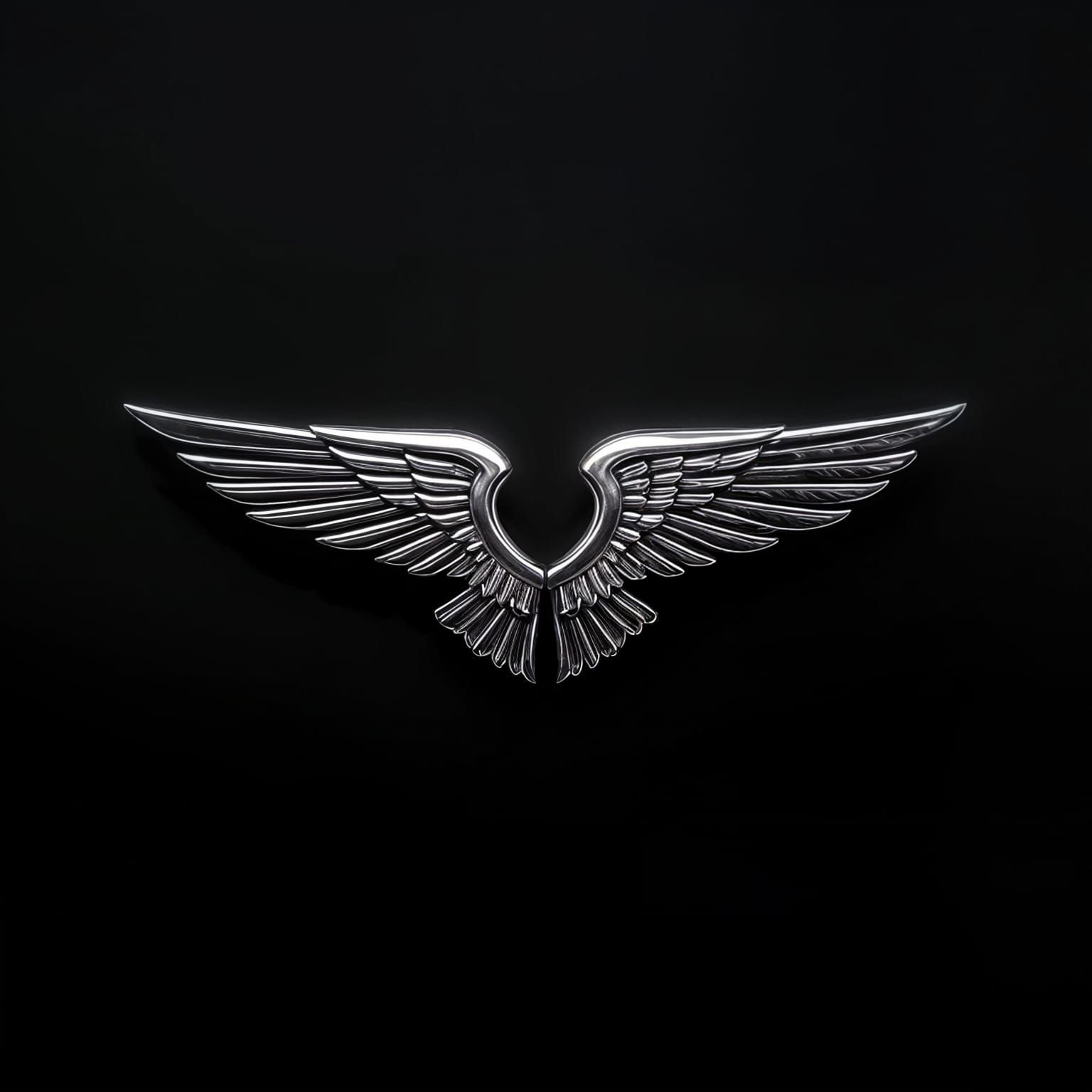 Winged Metal Emblem Car Logo Design