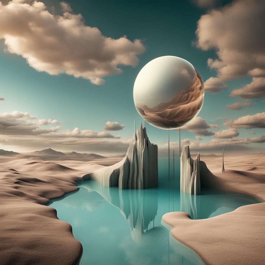 Surreal 3D Landscape Illusion