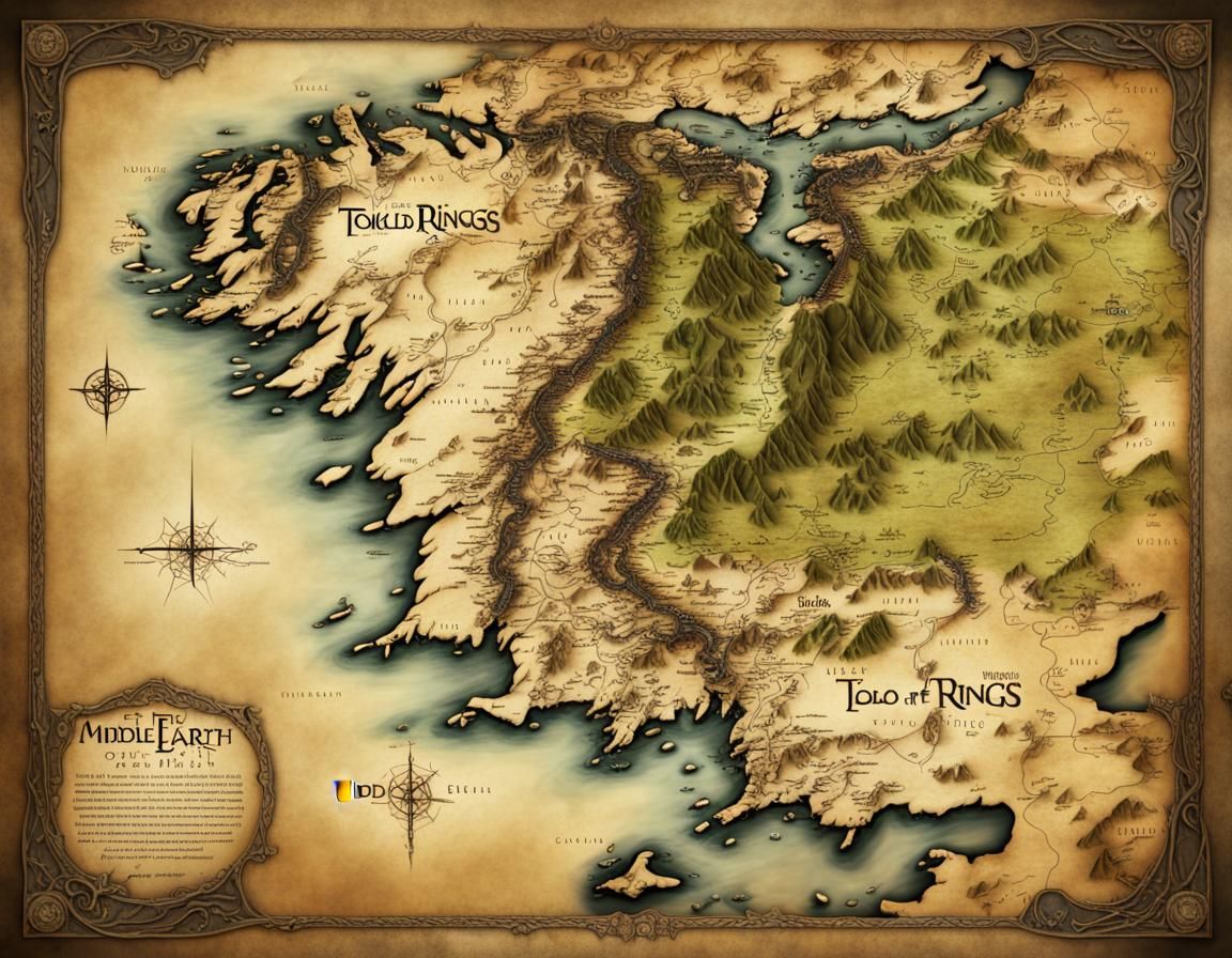 Detailed 3D Map of Middle-Earth