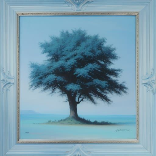 Tusche: Blau Oil Painting