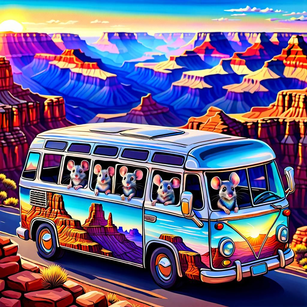 Mouse Family Tour of Grand Canyon