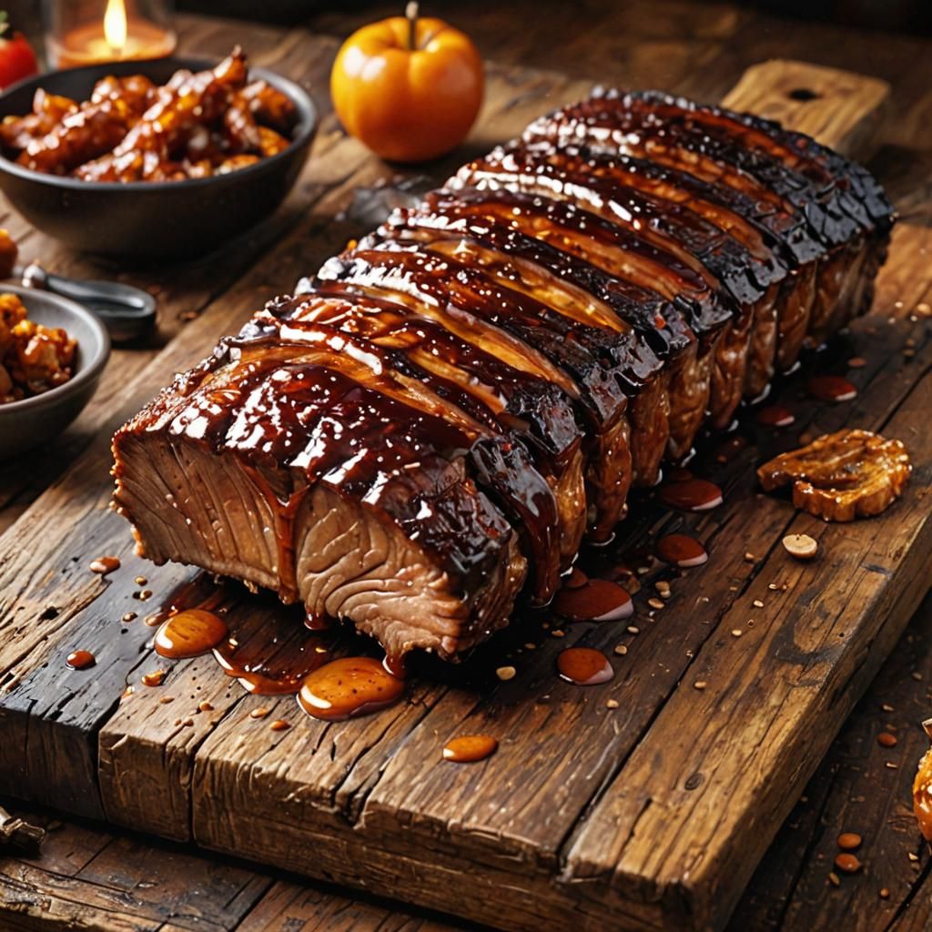 Giant Glazed Sparerib Fantasy Concept Art