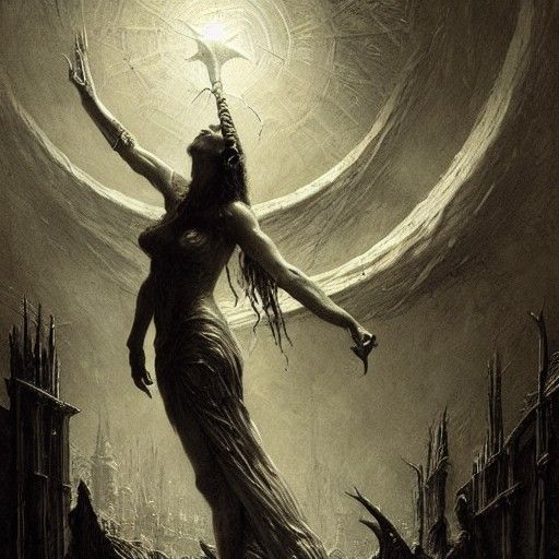 Morrigan in Dark Gothic Horror Style