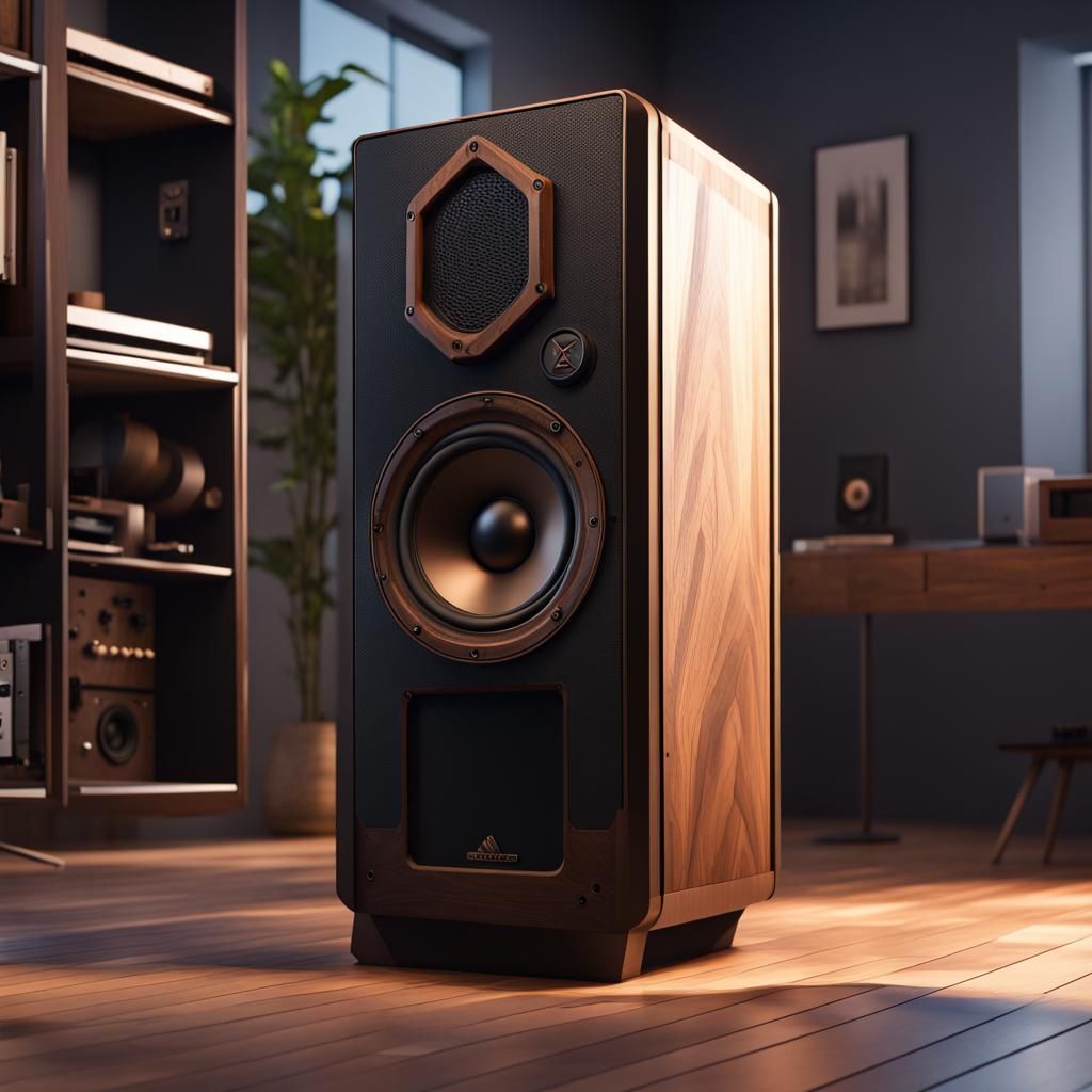 Isometric Floor Speakers in 3D Game Style